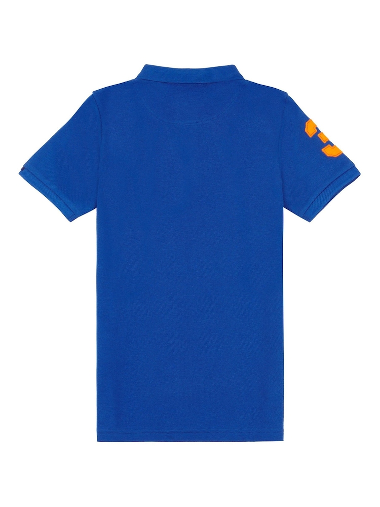 U.S. Polo Assn. Dark Blue Boys 100% Cotton Player 3 Polo Shirt - Image 6 of 7