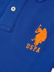 Темно-синий - US Polo Assn. Футболка-поло для мальчиков 100% хлопок, игрок 3 - Изображение 7 из 7