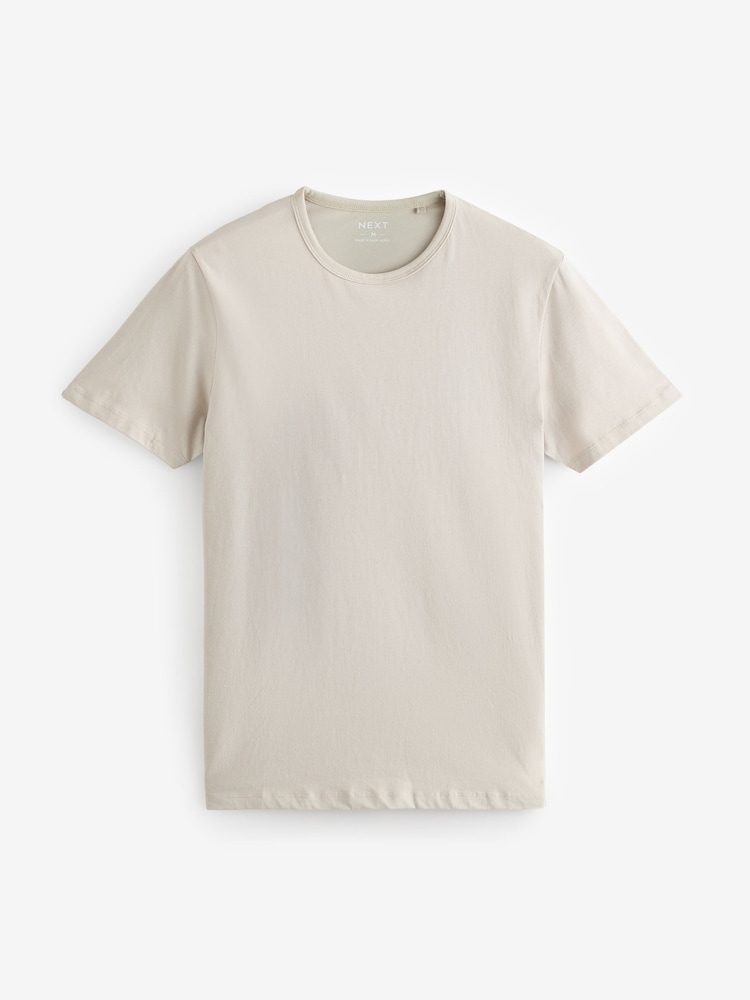 Green Slim Fit 100% Cotton Layering T-Shirts 5 Pack - Image 10 of 17