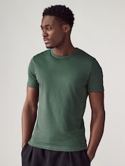 Green Slim Fit 100% Cotton Underwear T-Shirts 5 Pack - Image 2 of 17