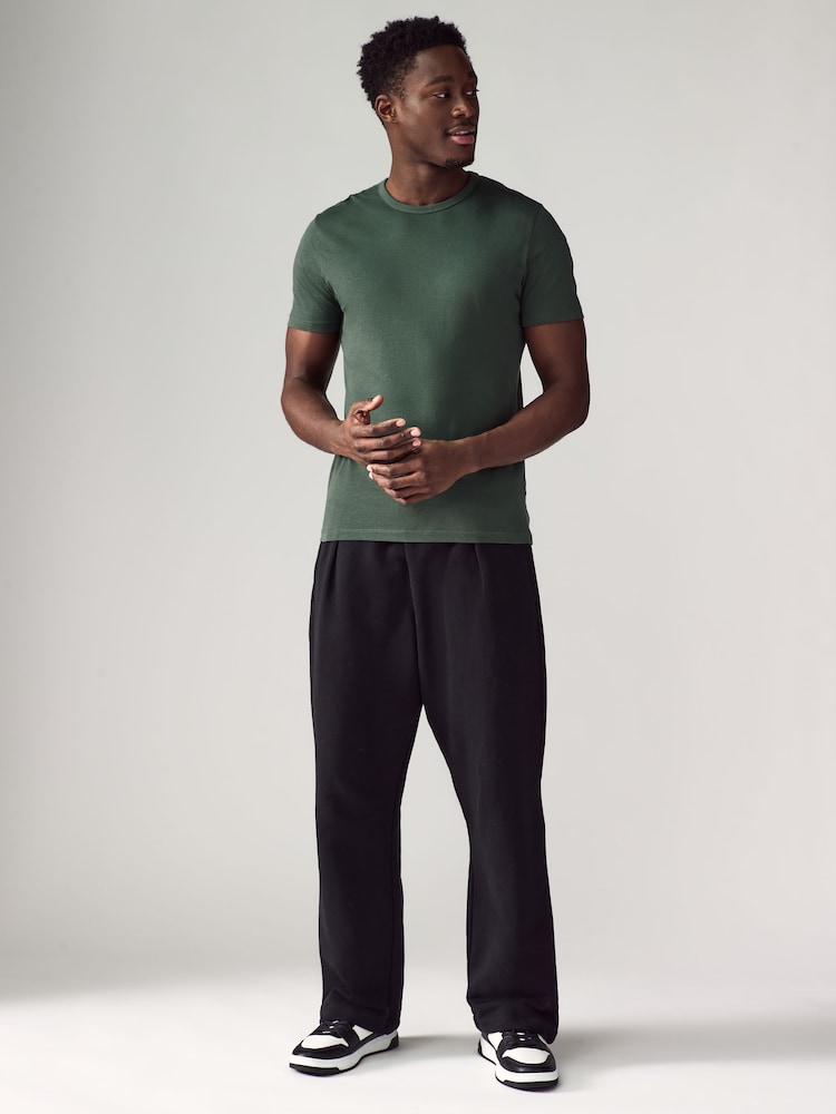 Green Slim Fit 100% Cotton Layering T-Shirts 5 Pack - Image 4 of 17