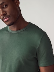 Green Slim Fit 100% Cotton Underwear T-Shirts 5 Pack - Image 5 of 17