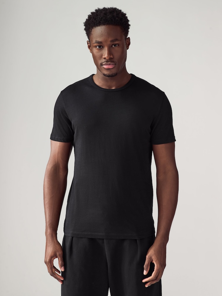 Green Slim Fit 100% Cotton Layering T-Shirts 5 Pack - Image 9 of 17