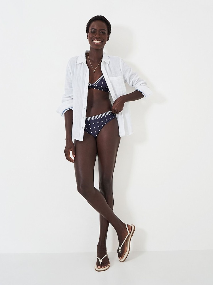Crew Clothing Blue Polka Dot Bikini Pants - Image 1 of 6