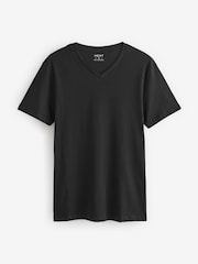 Green Regular Fit 100% Cotton V-Neck Underwear T-Shirts 5 Pack - Image 8 of 11