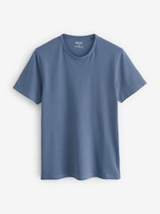 Mixed Blues Regular Fit 100% Cotton Underwear T-Shirts 5 Pack - Image 11 of 14