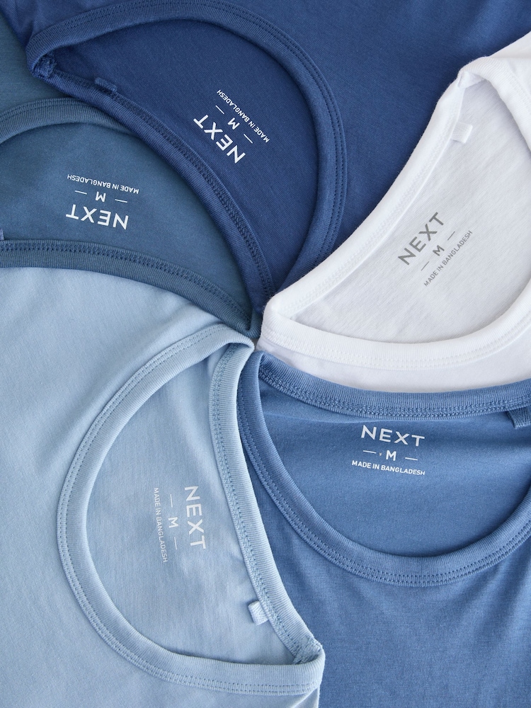 Bleu mixte - Ajustement régulier - Lot de 100t-shirts superposés en coton 5 - Image 13 of 14