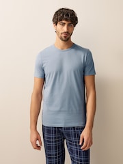 Mixed Blues Regular Fit 100% Cotton Underwear T-Shirts 5 Pack - Image 2 of 14