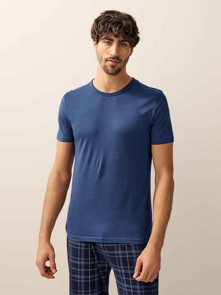Bleu mixte - Ajustement régulier - Lot de 100t-shirts superposés en coton 5 - Image 4 of 14