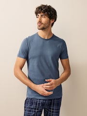 Mixed Blues Regular Fit 100% Cotton Underwear T-Shirts 5 Pack - Image 6 of 14