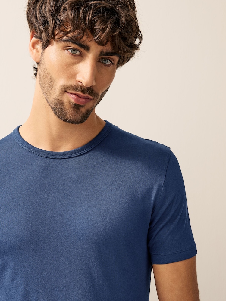 Bleu mixte - Ajustement régulier - Lot de 100t-shirts superposés en coton 5 - Image 7 of 14