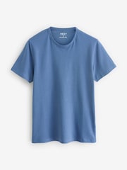 Mixed Blues Regular Fit 100% Cotton Underwear T-Shirts 5 Pack - Image 9 of 14