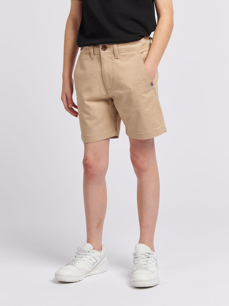 U.S. Polo Assn. Cream Boys Classic Chino Shorts - Image 1 of 8 U.S. Polo Assn. Cream Boys Classic Chino Shorts - Image 1 of 8