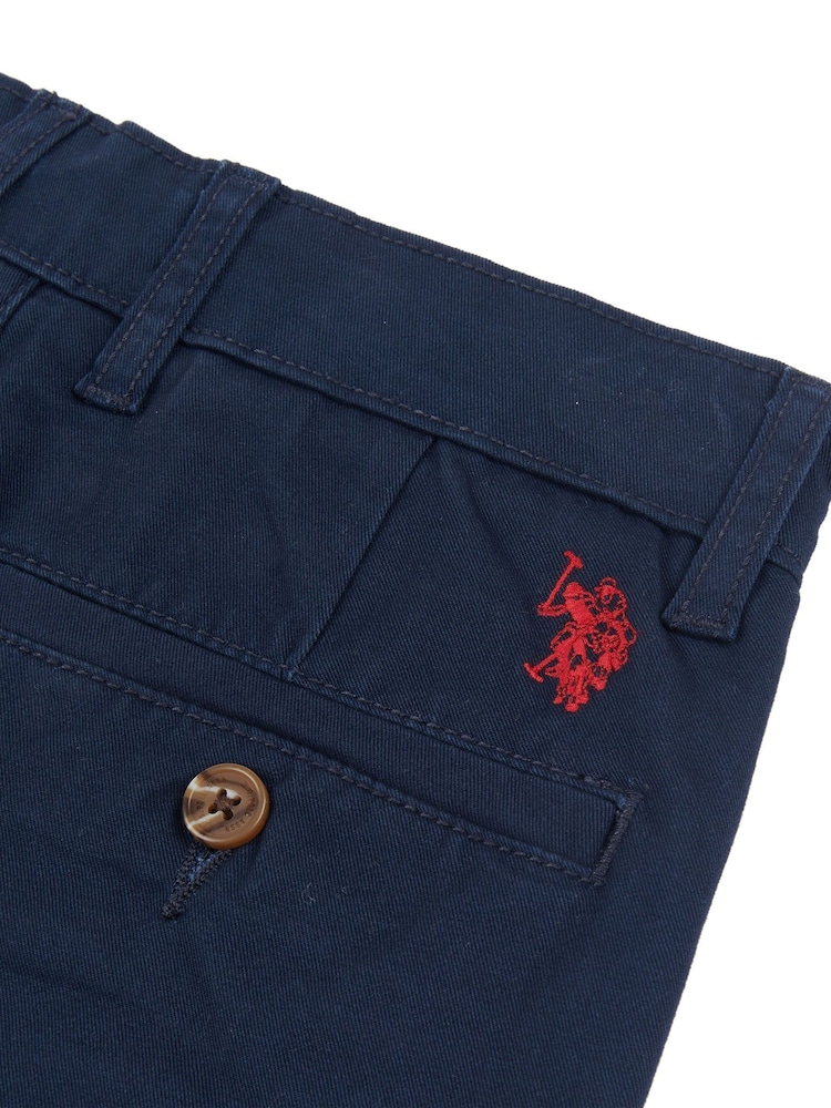 Blauw - U.S. Polo Assn. Klassieke chinoshort voor jongens - Image 8 of 8
