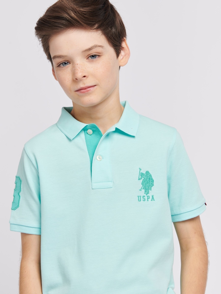 Albastru deschis - U.S. Polo Assn. Tricou polo pentru băieți 100% bumbac Player 3 - Image 4 of 7