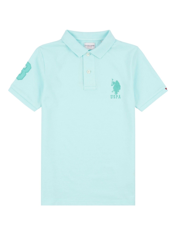 Albastru deschis - U.S. Polo Assn. Tricou polo pentru băieți 100% bumbac Player 3 - Image 5 of 7