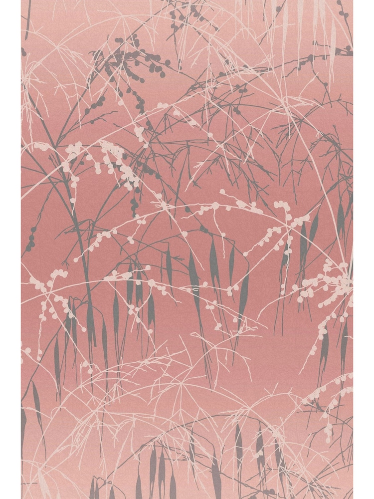 Clarissa Hulse Shell Pewter Meadow Grass 10M Wallpaper - Image 2 of 3