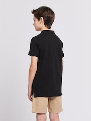 U.S. Polo Assn. Black Boys Double Horsemen 100% Cotton Polo Shirt - Image 4 of 7