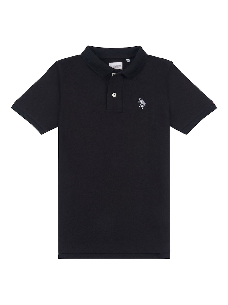 U.S. Polo Assn. Black Double Horsemen Polo Shirt - Image 5 of 7