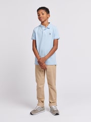 U.S. Polo Assn. Dark Blue Boys Double Horsemen 100% Cotton Polo Shirt - Image 3 of 8