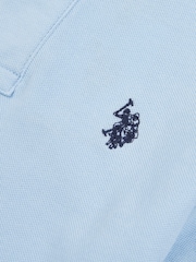U.S. Polo Assn. Dark Blue Boys Double Horsemen 100% Cotton Polo Shirt - Image 7 of 8