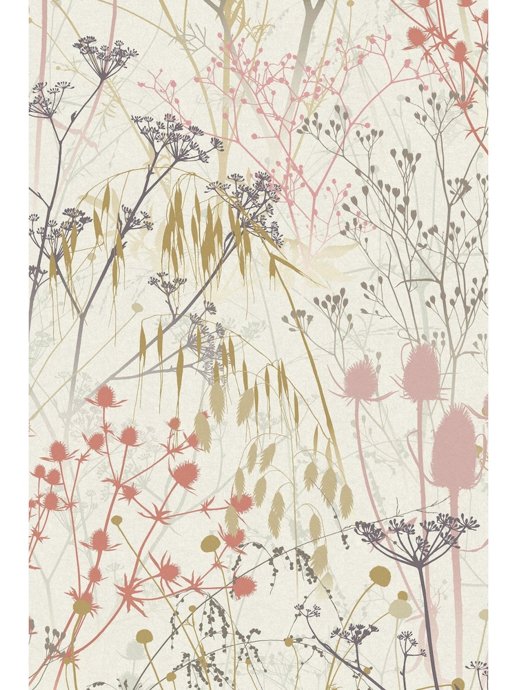 Clarissa Hulse Pink Summer Border Shell 10M Wallpaper - Image 2 of 3