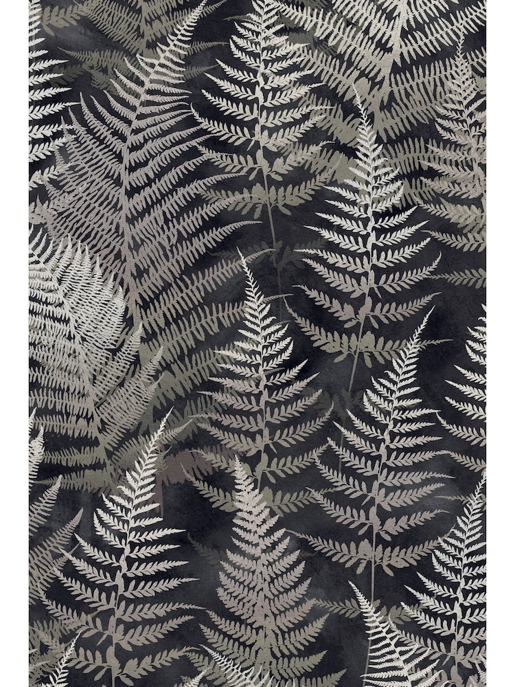 Clarissa Hulse Charcoal Woodland Fern 10M Wallpaper - Image 2 of 3