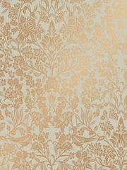 Graham & Brown Gold Hartley Damask 10M Wallpaper - Image 3 of 5