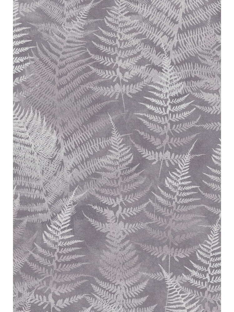 Clarissa Hulse Pewter Woodland Fern 10M Wallpaper - Image 2 of 3