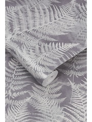 Clarissa Hulse Pewter Woodland Fern 10M Wallpaper - Image 3 of 3