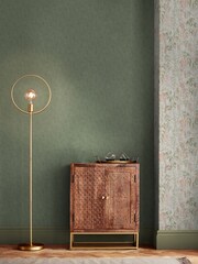 Graham & Brown Sage Organdy Silk 10M Wallpaper - Image 1 of 3