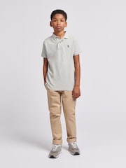 U.S. Polo Assn. Grey Boys Double Horsemen 100% Cotton Polo Shirt - Image 3 of 8