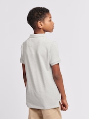 U.S. Polo Assn. Grey Boys Double Horsemen 100% Cotton Polo Shirt - Image 4 of 8