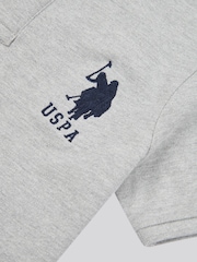 Серый - US Polo Assn. Футболка-поло для мальчиков 100% хлопок, игрок 3 - Изображение 7 из 7