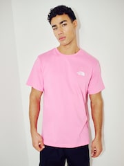 The North Face Pink Mens Simple Dome Short Sleeve 100% Cotton T-Shirt - Image 1 of 5