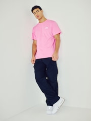 The North Face Pink Mens Simple Dome Short Sleeve 100% Cotton T-Shirt - Image 3 of 5