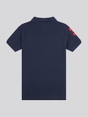 Темно-синий - US Polo Assn. Футболка-поло для мальчиков 100% хлопок, игрок 3 - Изображение 6 из 8