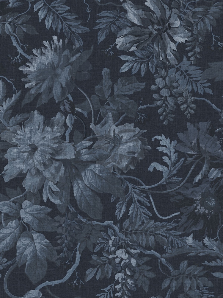 Graham & Brown Navy Enzia 10M Wallpaper - Image 2 of 2