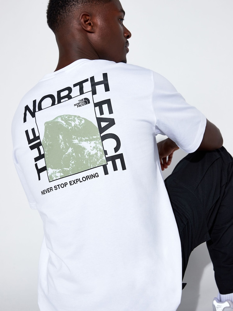 The North Face White 100% Cotton Half Dome Graphic Print T-Shirt - Image 4 of 4