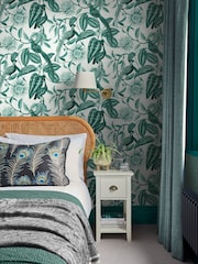 Graham & Brown Teal Amherst's Garden 10M Wallpaper - Image 1 of 3