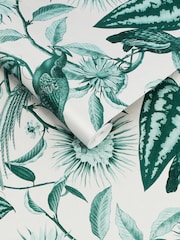 Graham & Brown Teal Amherst's Garden 10M Wallpaper - Image 3 of 3