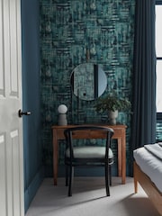 Graham & Brown Teal Reecho 10M Wallpaper - Image 1 of 3