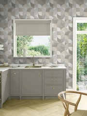 Graham & Brown Taupe Stitch Craze 10M Wallpaper - Image 1 of 3