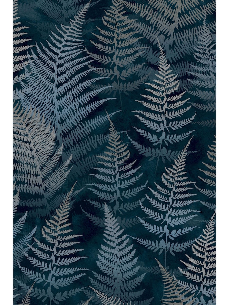 Clarissa Hulse French Navy Woodland Fern 10M Wallpaper - Image 2 of 3