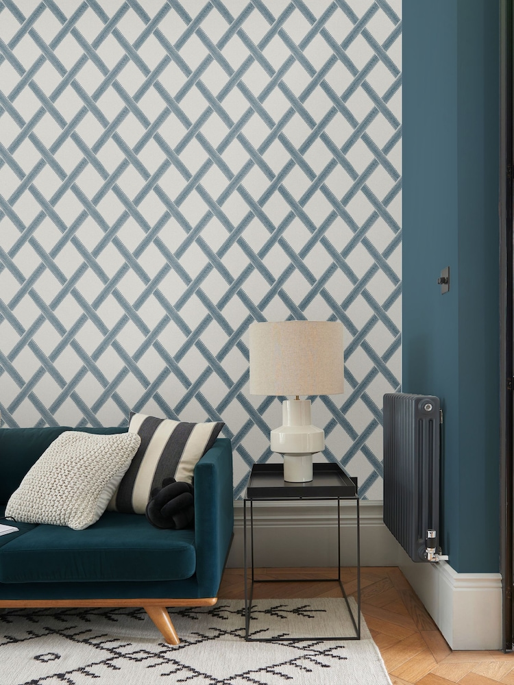 Graham & Brown Ink Greenskeeper Geo 10M Wallpaper - Image 1 of 3