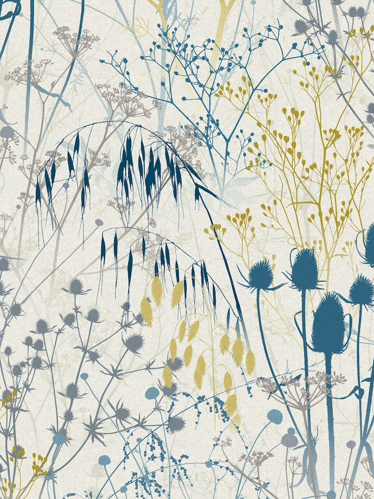 Clarissa Hulse Blue Summer Border 10M Wallpaper - Image 2 of 3
