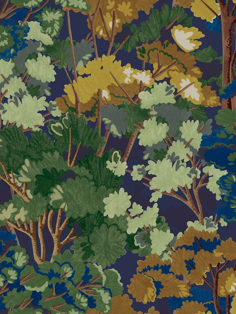 Graham & Brown Midnight Folklore Tree 10M Wallpaper - Image 2 of 3