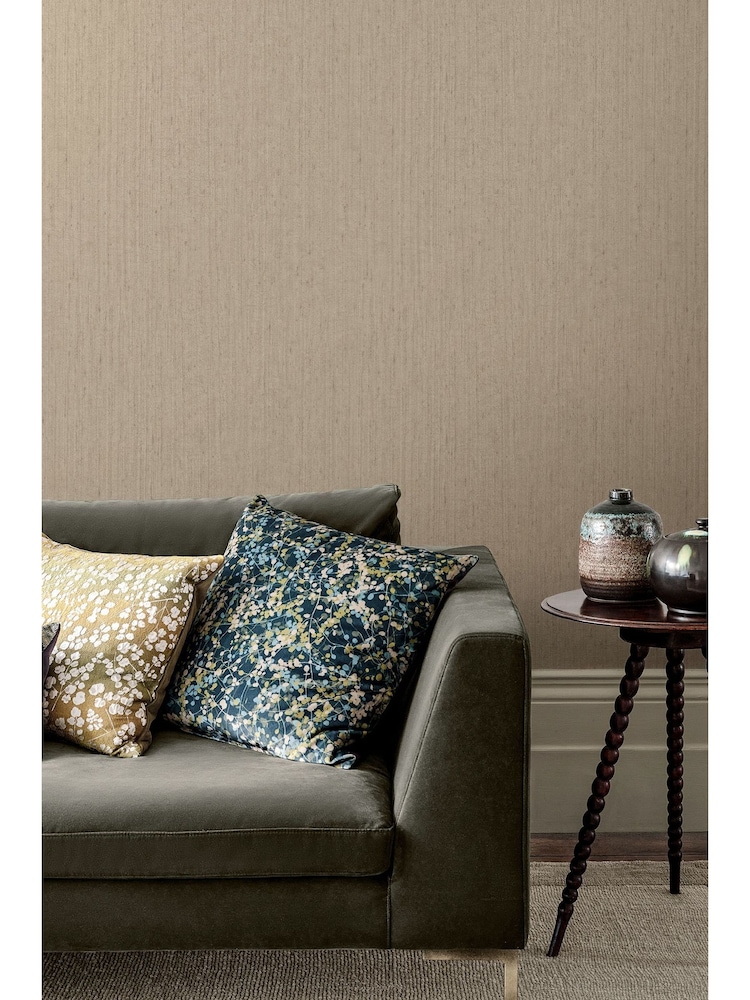 Clarissa Hulse Mother of Pearl Faux Tisbury 10M Wallpaper - Image 1 of 4