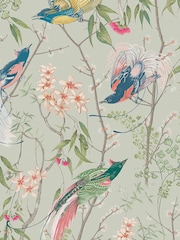 Graham & Brown Morning Sage Clavering Birds 10M Wallpaper - Image 2 of 3