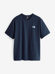 The North Face Navy Mens Mountain Sketch Back Graphic Relaxed 100% Cotton T-Shirt - Image 6 of 6